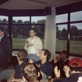 Receiving the trophy Receiving the trophy